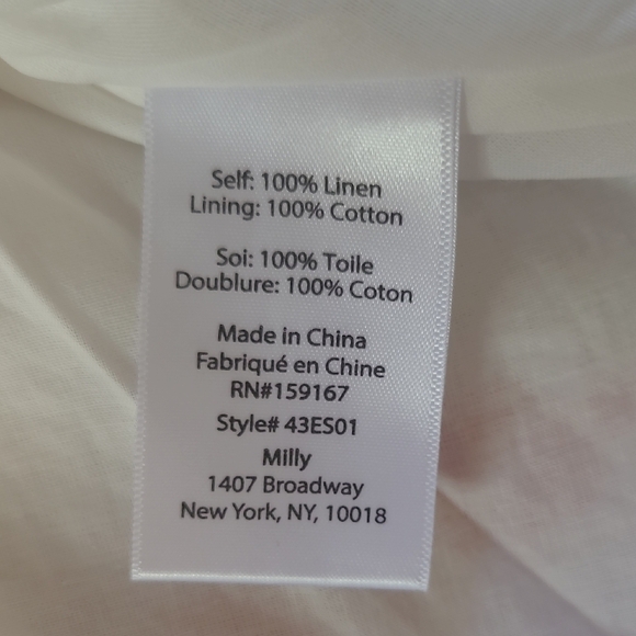 Revolve Milly Red & White 'Estee' Cross Stitch Embroidered Skirt - Size 10 - Picture 10 of 11